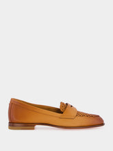 Santoni Light Brown Calf Leather Loafers