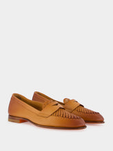 Santoni Light Brown Calf Leather Loafers