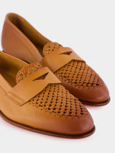 Santoni Light Brown Calf Leather Loafers