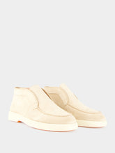 Santoni Cream Yalta Suede Desert Boots