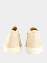 Santoni Cream Yalta Suede Desert Boots