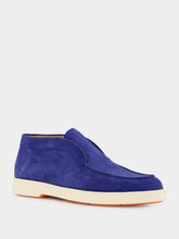 Santoni Blue Suede Desert Boots