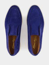 Santoni Blue Suede Desert Boots