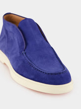 Santoni Blue Suede Desert Boots