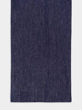 Gabriela Hearst Navy Norman Wide-Leg Linen Pants