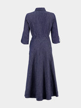 Gabriela Hearst Blue Denim Marley Linen Maxi Dress