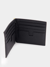 Tom Ford Black Grained Leather Money Clip Wallet