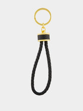 Tom Ford Black Keyring T Loop Soft Grain Leather