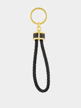 Tom Ford Black Keyring T Loop Soft Grain Leather