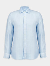 120% Lino Sky Blue Linen Shirt