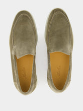 Aurélien Pistachio Suede Yacht Loafers