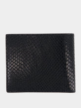 Tom Ford Black Bifold Wallet in Printed Python Leather