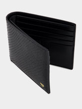 Tom Ford Black Bifold Wallet in Printed Python Leather