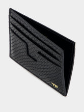 Tom Ford Black Python-Print Leather Card Holder