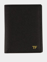 Tom Ford Black Small Grain Leather Cardholder