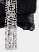 Jimmy Choo Zandra Black Vintage Metallic Leather Clutch Bag