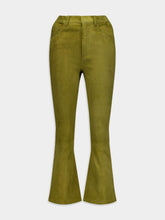 Paula Zircon Leather Flared Pants