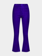 Paula Zircon Leather Flared Pants