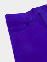 Paula Zircon Leather Flared Pants