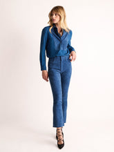 Paula Zircon Poseidon Flared Suede Pants