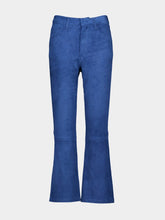 Paula Zircon Poseidon Flared Suede Pants