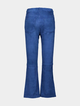 Paula Zircon Poseidon Flared Suede Pants
