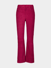 Paula Zircon Cabernet Flared Suede Pants