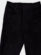 Paula Zircon Black Suede Flared Pants