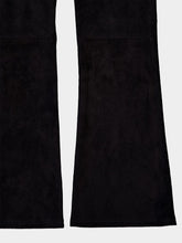 Paula Zircon Black Suede Flared Pants