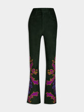 Zirconia Suede Embroidered Pants