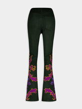 Paula Zirconia Suede Embroidered Pants