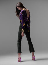 Paula Zircon Leather Flared Pants