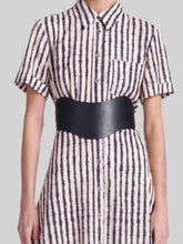 Altuzarra Black and Woody Reversible Corset Belt