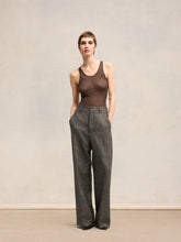 Ami Paris Dark Coffee Wide Fit Trousers