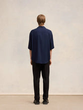 Ami Paris Navy Short Sleeve Boxy Shirt