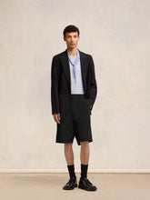 Ami Paris Elasticated Waist Black Bermuda Shorts