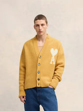 Ami Paris Mustard Alpaca Knit Cardigan