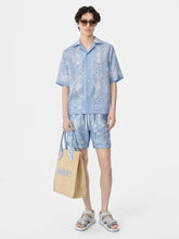 Amiri Blue Bandana Watercolor Camp Shirt