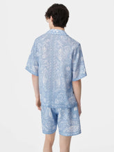 Amiri Blue Bandana Watercolor Camp Shirt