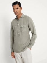 Brunello Cucinelli Sage Linen-Cotton Shirt