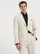 Brunello Cucinelli Beige Cotton and Cashmere Blazer