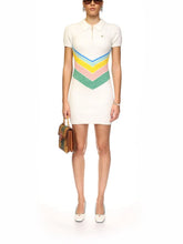 Casablanca Boucle Chevron Dress