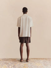 Commas Palm Embroidered Camp Collar Shirt