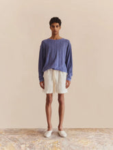 Commas Blue Linen Cotton Sweater