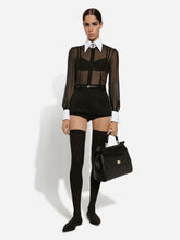 Dolce & Gabbana DG Logo Black Calfskin Belt