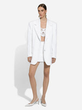 Dolce & Gabbana White Single-Breasted Cotton Raschel Tweed Jacket