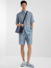 Fendi Blue FF Linen Shirt