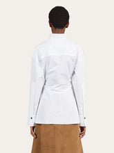 Ferragamo Asymmetric Cotton Poplin Shirt