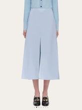Ferragamo Light Blue Layered Midi Skirt