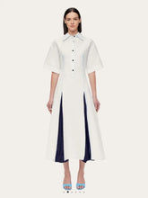 Ferragamo Long Dress with Satin Inlays